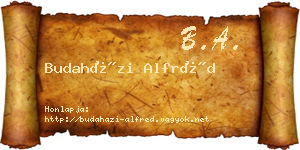 Budaházi Alfréd névjegykártya